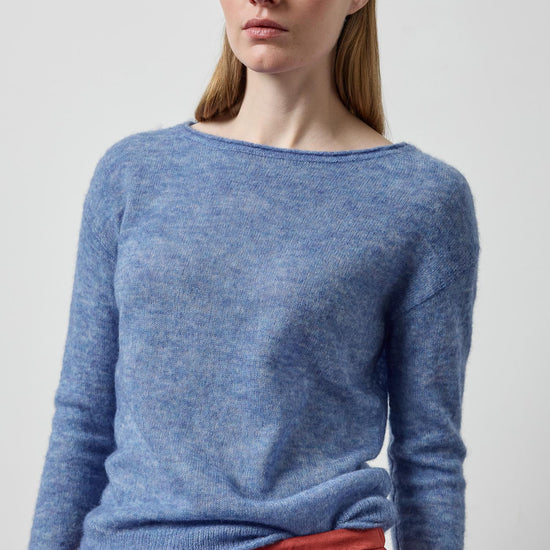 Featherweight Bateau Sweater in color Lapis Image A3