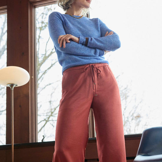 Featherweight Bateau Sweater in color Lapis Image C1