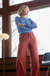 Featherweight Bateau Sweater in color Lapis Image C1