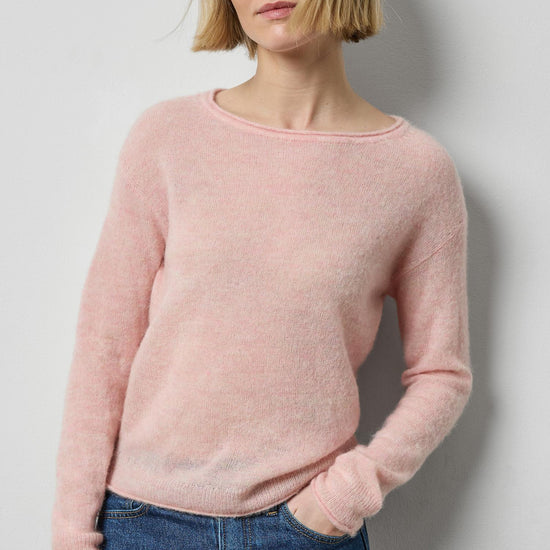 Featherweight Bateau Sweater in color Petal Image A1