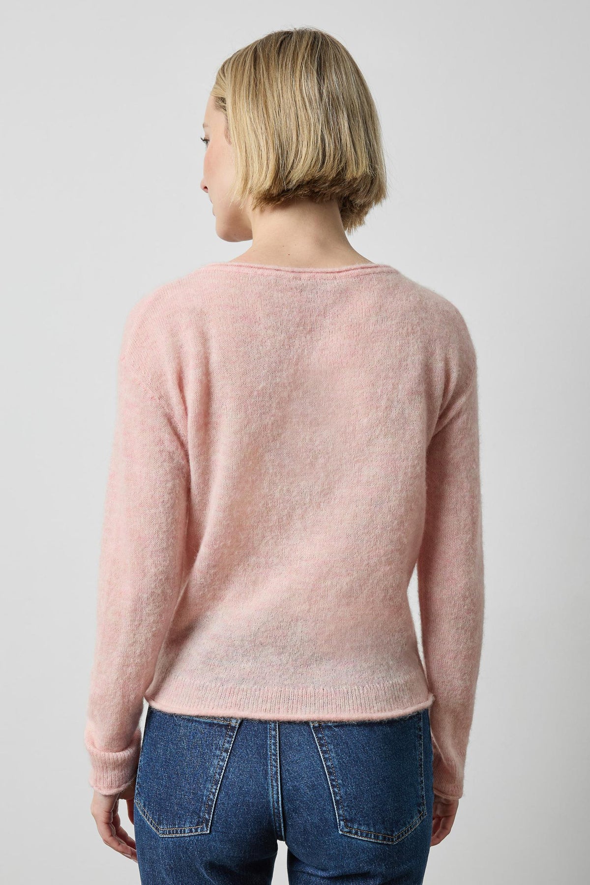 Featherweight Bateau Sweater in color Petal Image A2