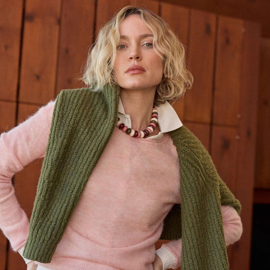 Featherweight Bateau Sweater in color Petal Image C2
