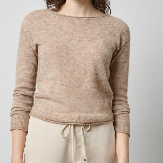 Featherweight Bateau Sweater in color Sable Image A1