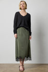 Featherweight V-Neck Sweater in color Black Image A0