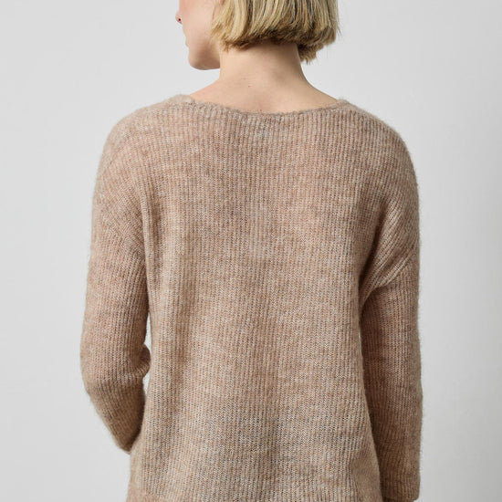 Featherweight V-Neck Sweater in color Sable Image A2