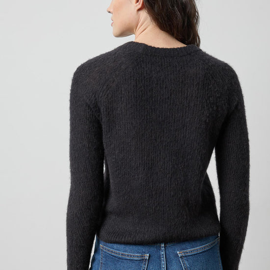 Featherweight Crewneck Sweater in color Black Image A2