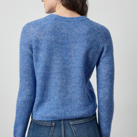Featherweight Crewneck Sweater in color Lapis Image A2