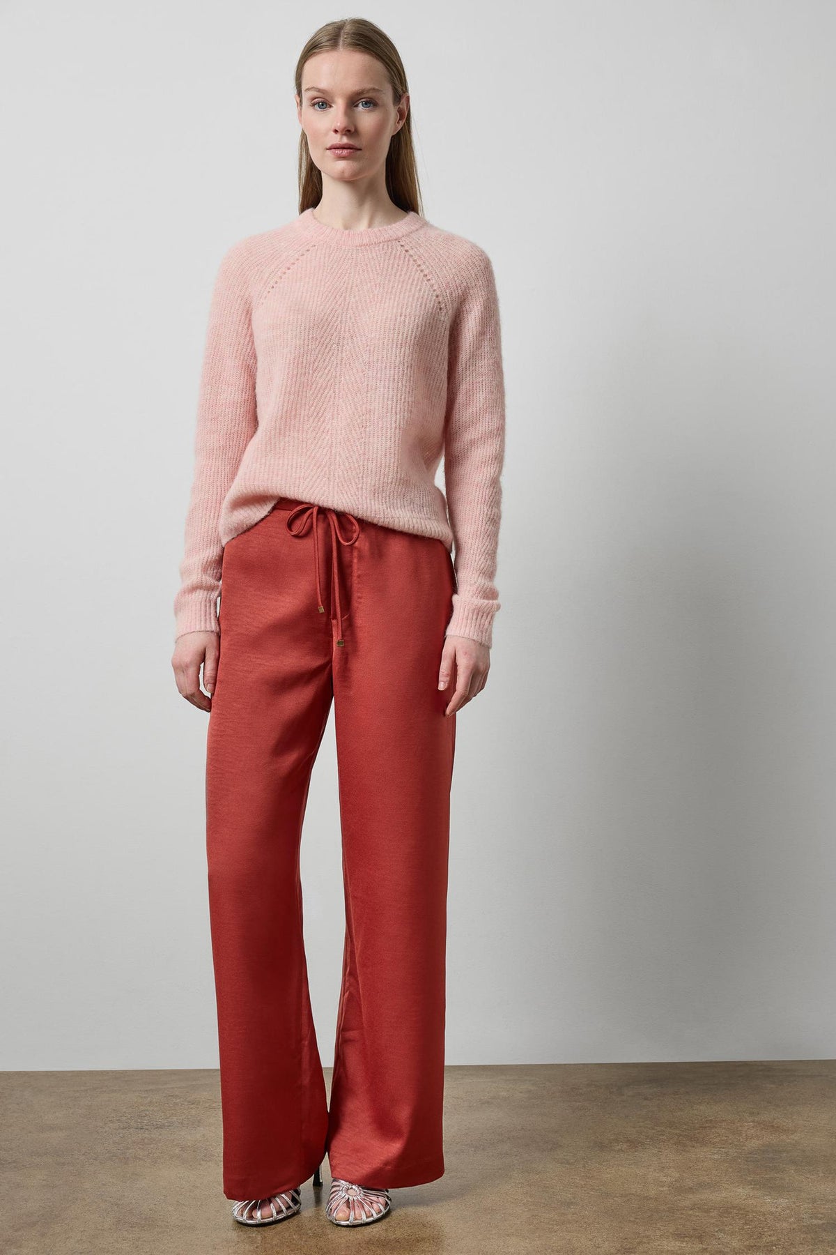 Featherweight Crewneck Sweater in color Petal Image A0