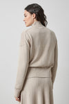 Relaxed Mock Turtleneck Sweater in color Dove Image A2
