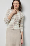 Metallic Stripe Cardigan in color Light Multi Stripe Image A0