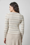 Metallic Stripe Cardigan in color Light Multi Stripe Image A2