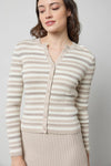 Metallic Stripe Cardigan in color Light Multi Stripe Image A3