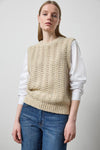 Mixed Media Tinsel Sweater in color Oat Tinsel Image A1