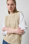 Mixed Media Tinsel Sweater in color Oat Tinsel Image A3