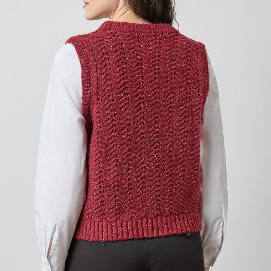 Mixed Media Tinsel Sweater in color Port Tinsel Image A2