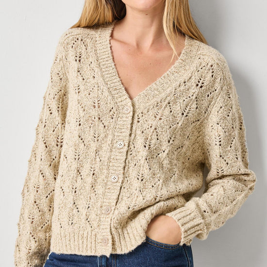 Tinsel Cardigan in color Oat Tinsel Image A1