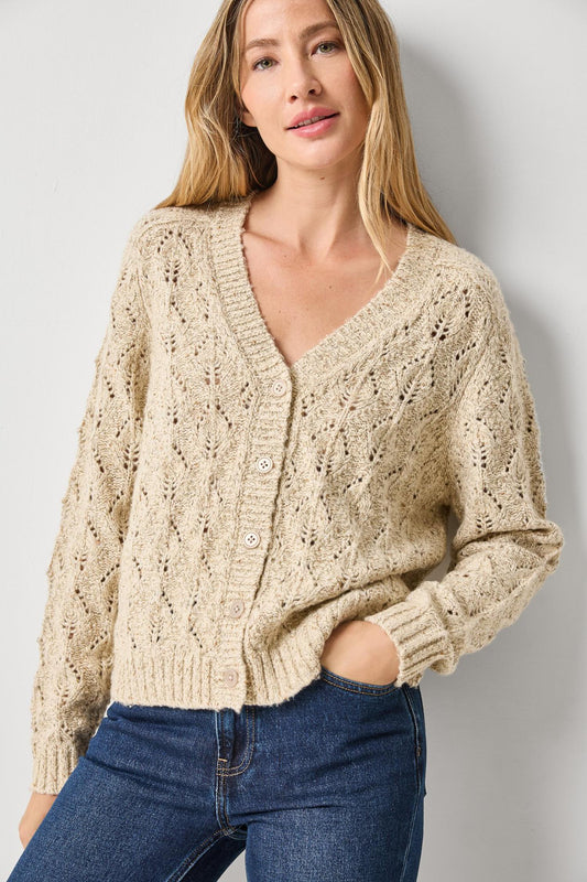 Tinsel Cardigan in color Oat Tinsel Image A1