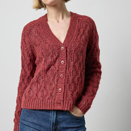 Tinsel Cardigan in color Port Tinsel Image A1