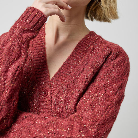Tinsel Cardigan in color Port Tinsel Image A3