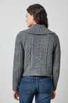 Lofty Collared Cardigan in color Charcoal Image A2