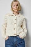 Lofty Collared Cardigan in color Ivory Image A3