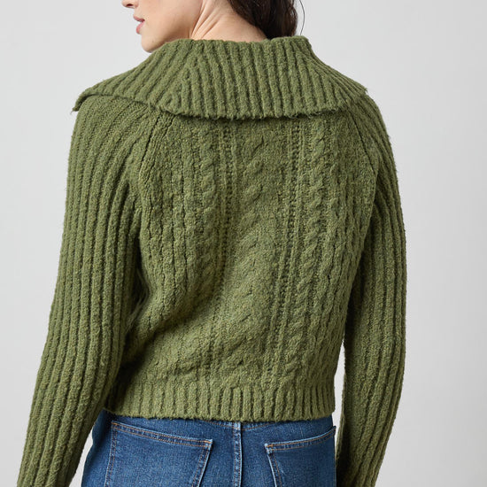 Lofty Collared Cardigan in color Loden Image A2