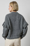 Lofty Fringe Sweater Womens Sweater Charcoal A2