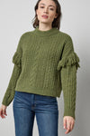 Lofty Fringe Sweater Womens Sweater Loden A1