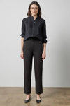 Tuxedo Stripe Ankle Pant Womens Pant Black A0