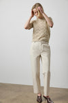 Tuxedo Stripe Ankle Pant Womens Pant Porcelain A0