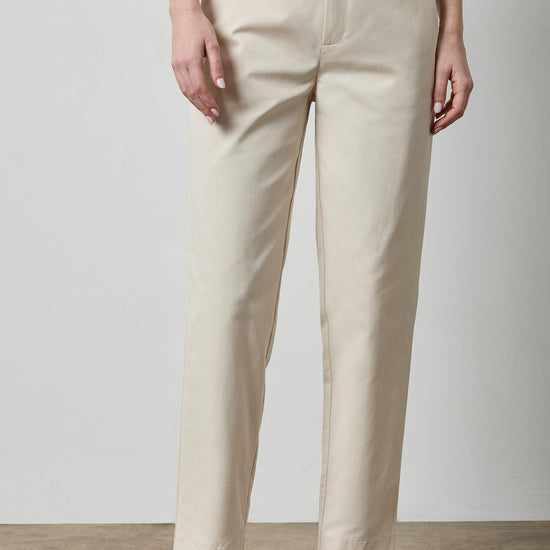 Tuxedo Stripe Ankle Pant Womens Pant Porcelain A1