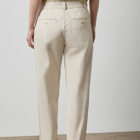 Tuxedo Stripe Ankle Pant Womens Pant Porcelain A2