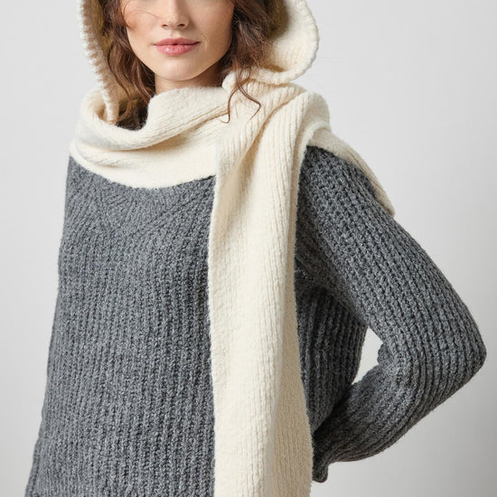 Lofty Hooded Scarf in color Ivory Image A1