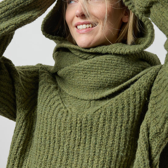 Lofty Hooded Scarf in color Loden Image A1