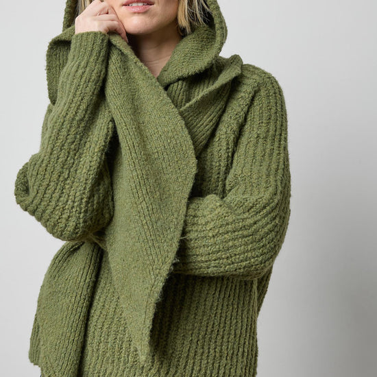 Lofty Hooded Scarf in color Loden Image A3
