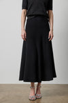 Knit Flared Skirt in color Black Image A1
