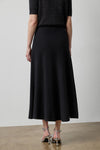 Knit Flared Skirt in color Black Image A2