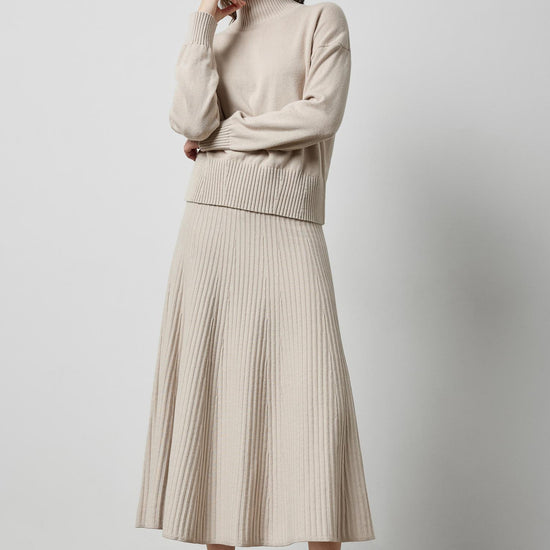 Knit Flared Skirt in color Dove Image A0