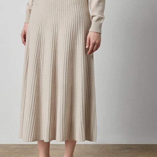Knit Flared Skirt in color Dove Image A1