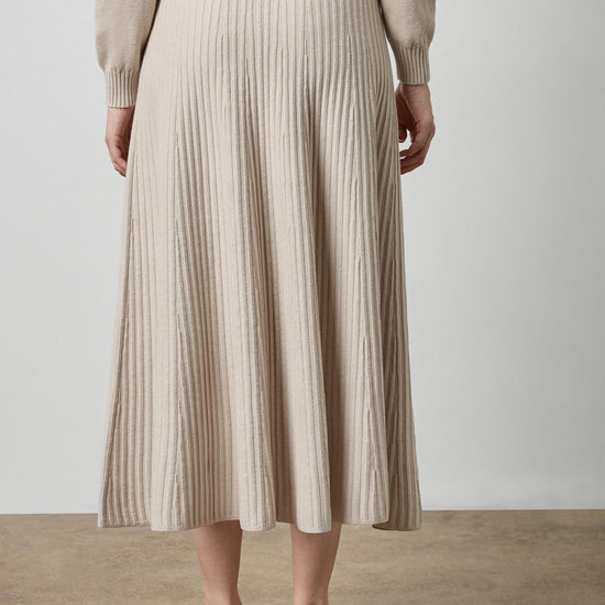 Knit Flared Skirt in color Dove Image A2