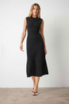 Midi Flare Dress in color Black Image A1