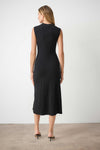 Midi Flare Dress in color Black Image A2