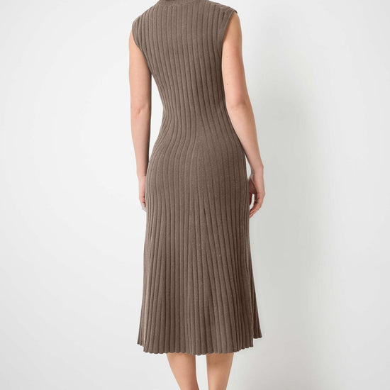 Midi Flare Dress in color Mink Image A2