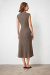 Midi Flare Dress in color Mink Image A2