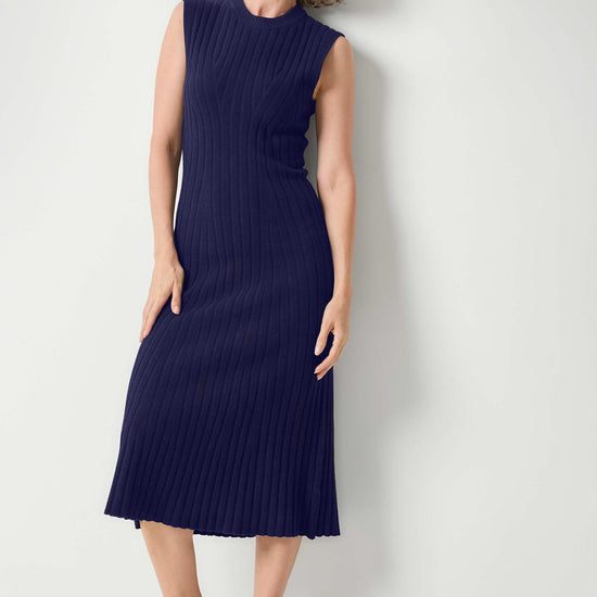 Midi Flare Dress in color Neptune Image A1