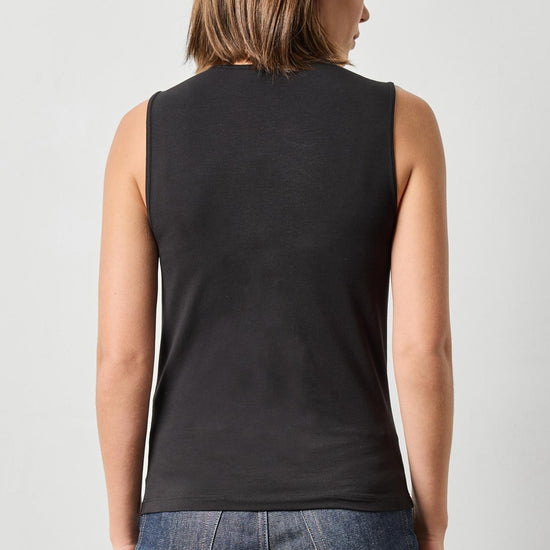 High Neck Tank in color Black Image A2