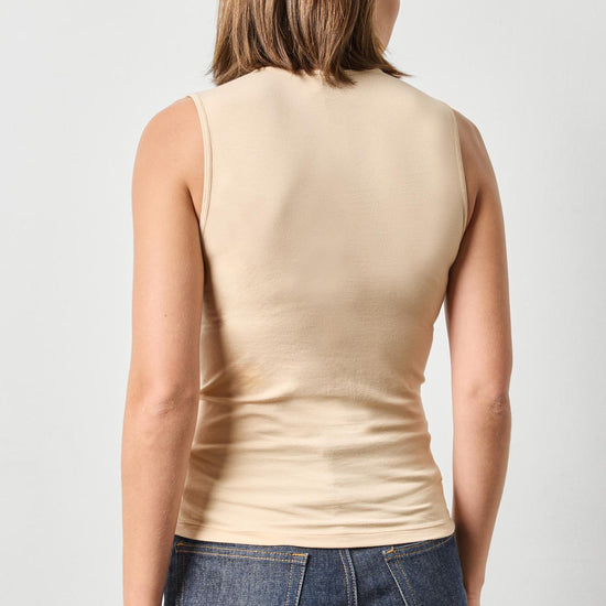 High Neck Tank in color Nude Image A2