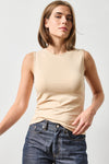 High Neck Tank in color Nude Image A3