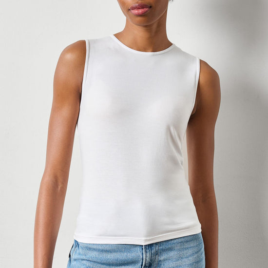 High Neck Tank in color White Image A1