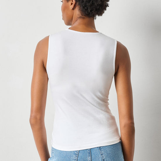 High Neck Tank in color White Image A2